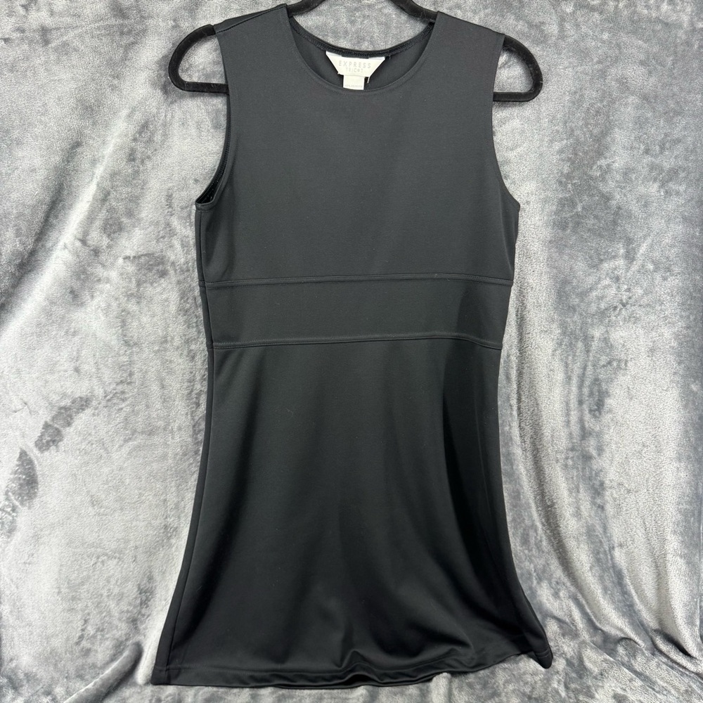 Express Tricot Black Crew Neck Sheath Mini Dress Size M